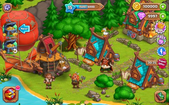 North Dragon Island - build Vikings Farm Mod