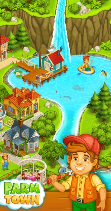 Farm Town: Happy farming Day & food farm game City Mod