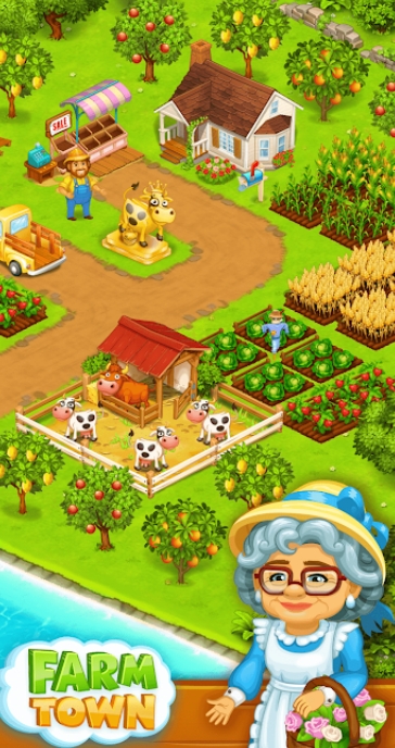 Farm Town: Happy farming Day & food farm game City Mod