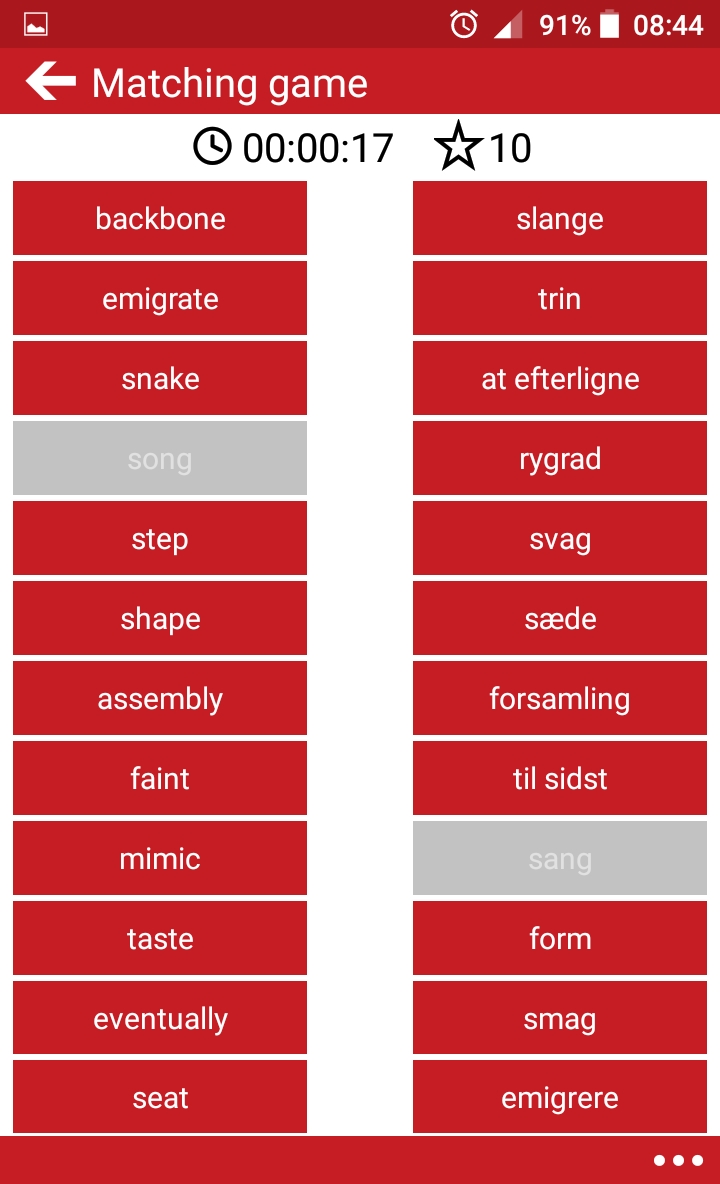 Danish - English