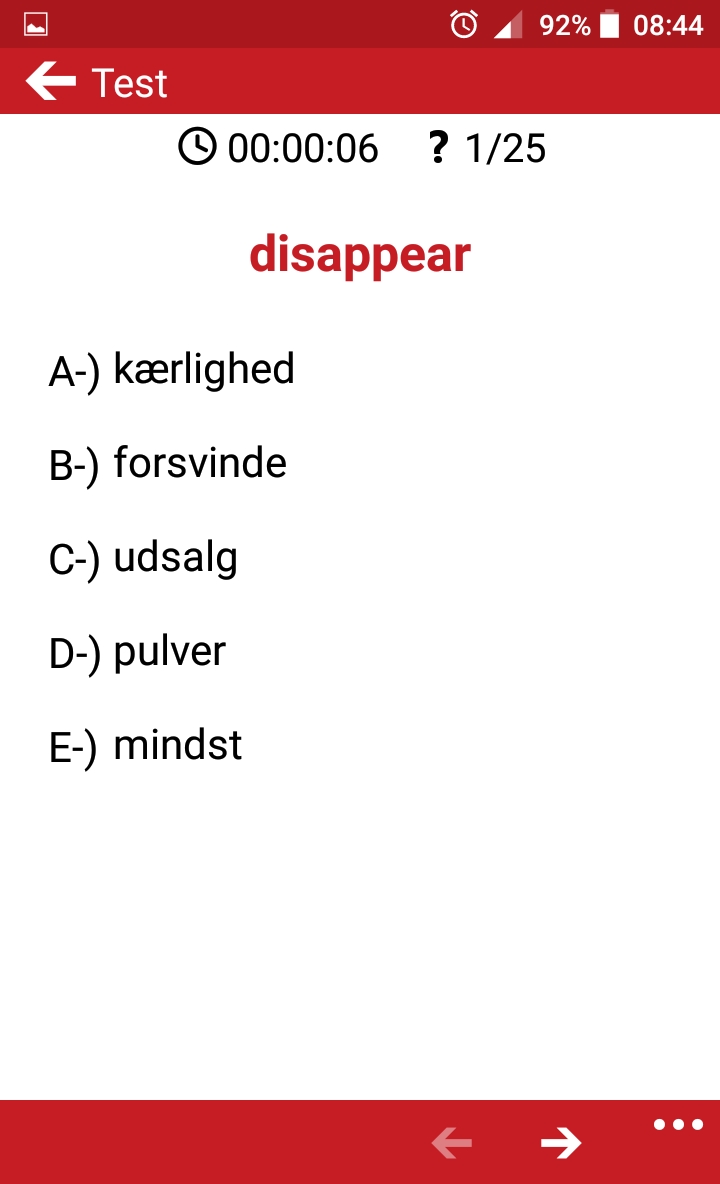 Danish - English