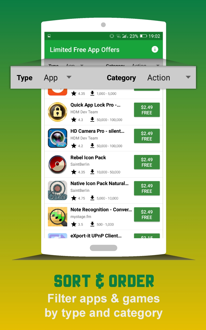 Limited free app offers