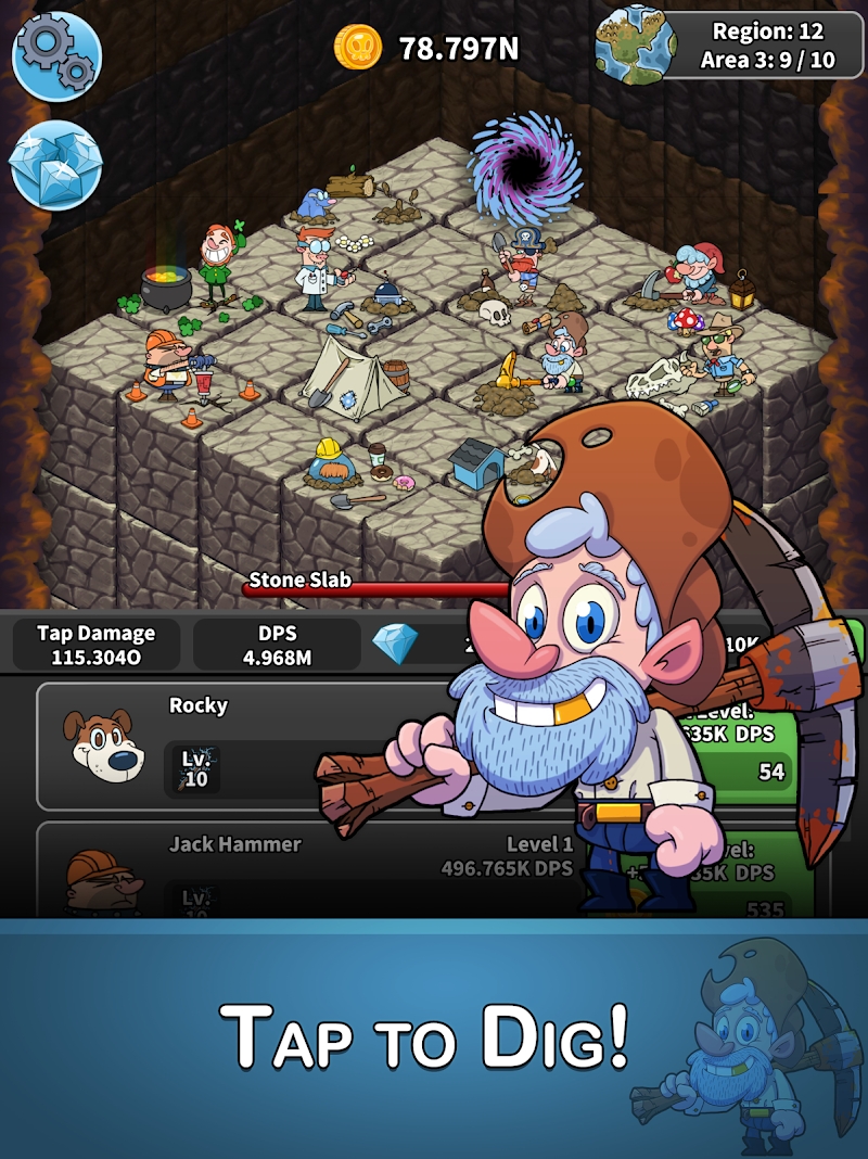 Tap Tap Dig - Idle Clicker Game