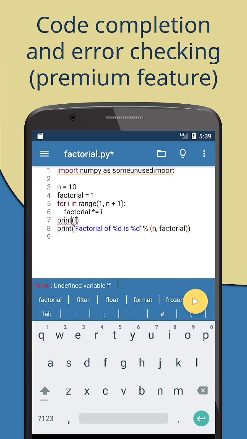 Pydroid 3 - Educational IDE for Python 3