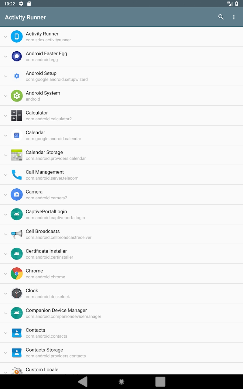 Activity Manager - hidden activity launcher