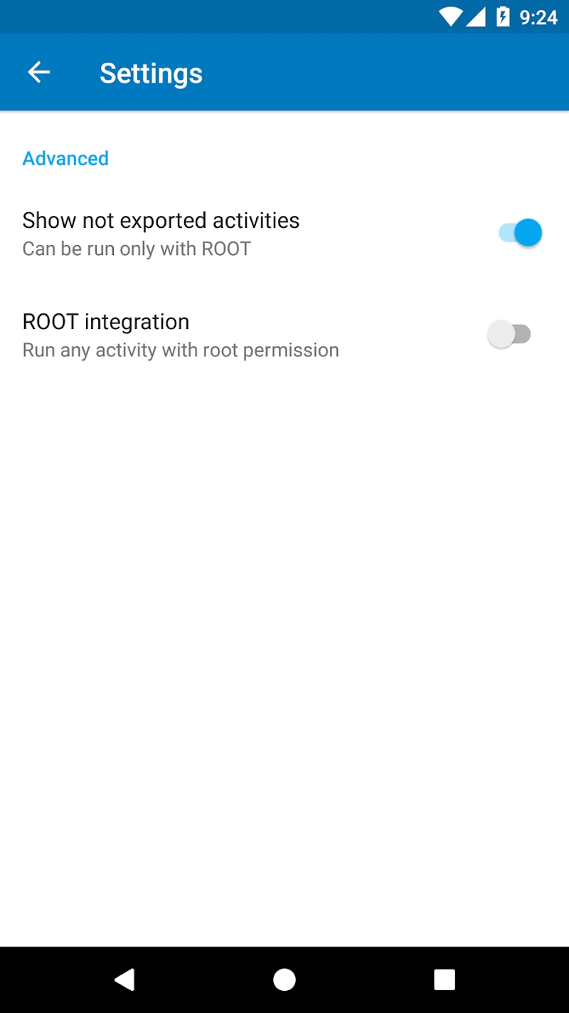 Activity Manager - hidden activity launcher