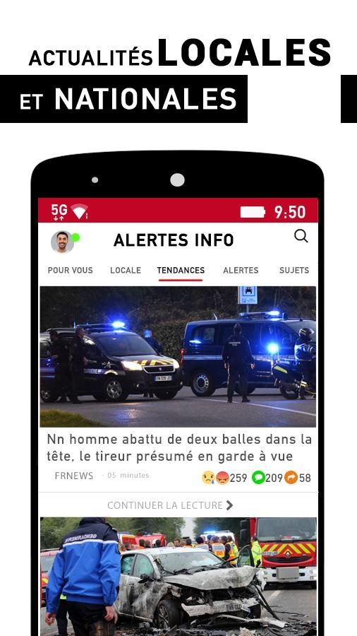 Alertes info: Actualité locale et alerte d'urgence