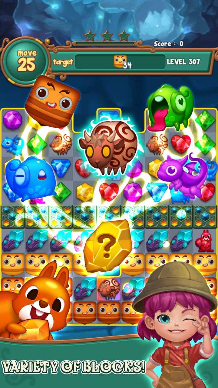 Jewels fantasy:  Easy and funny puzzle game