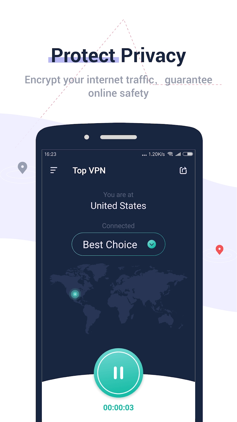 Top VPN - Secure, Private, Free Internet Unlimited