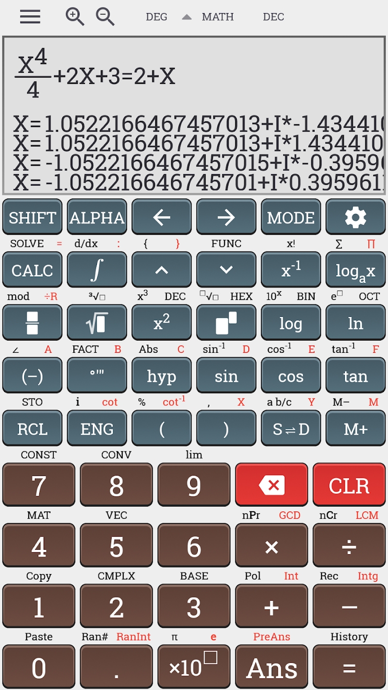 Algebra scientific calculator 991 ms plus 100 ms