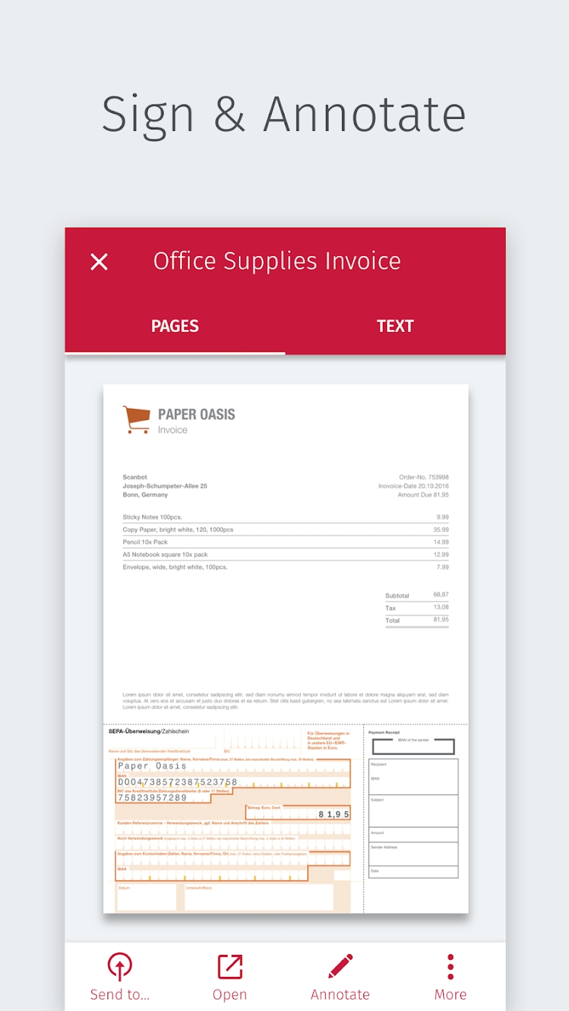 Scanbot - PDF Document Scanner