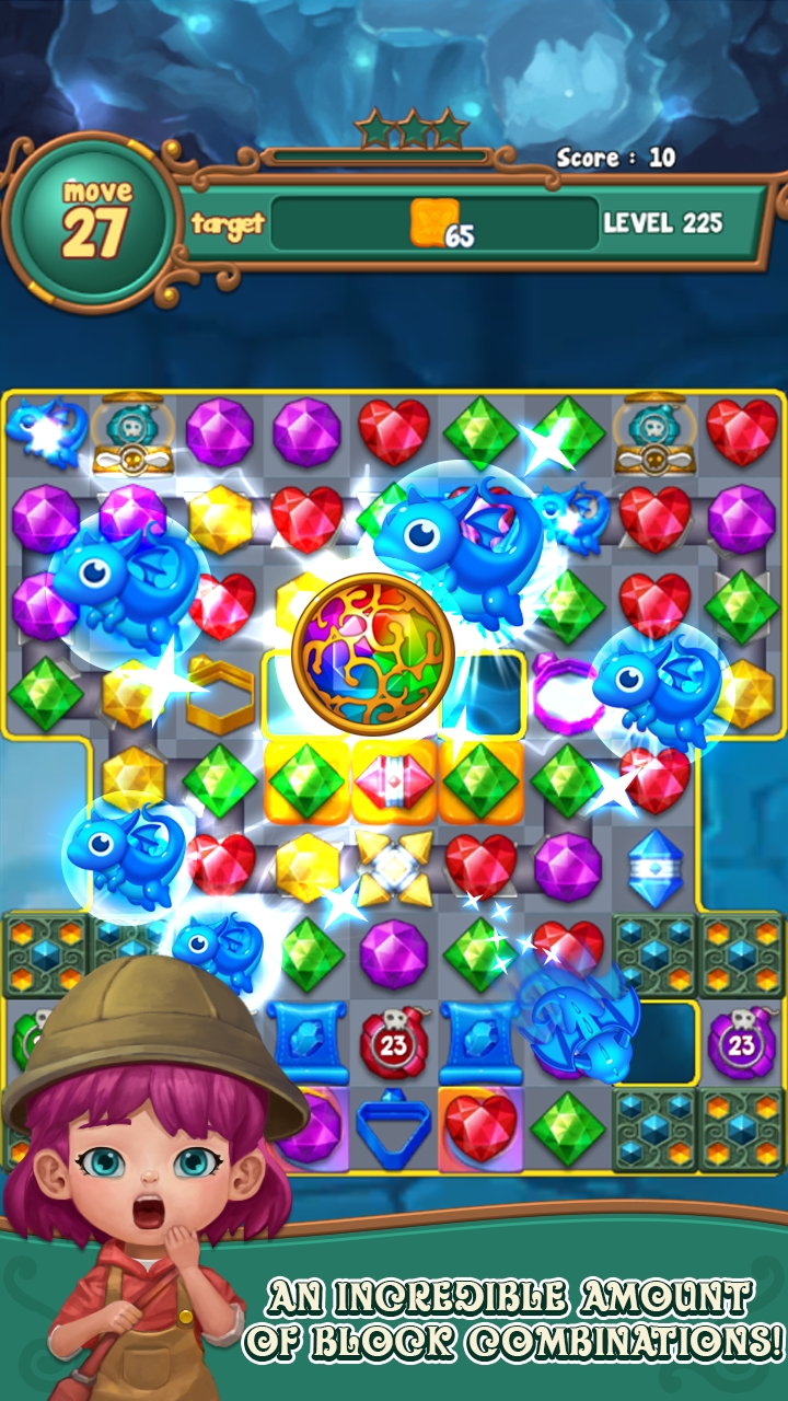 Jewels fantasy:  Easy and funny puzzle game