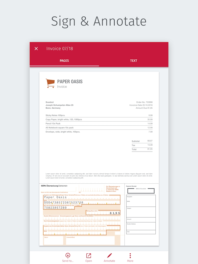 Scanbot - PDF Document Scanner