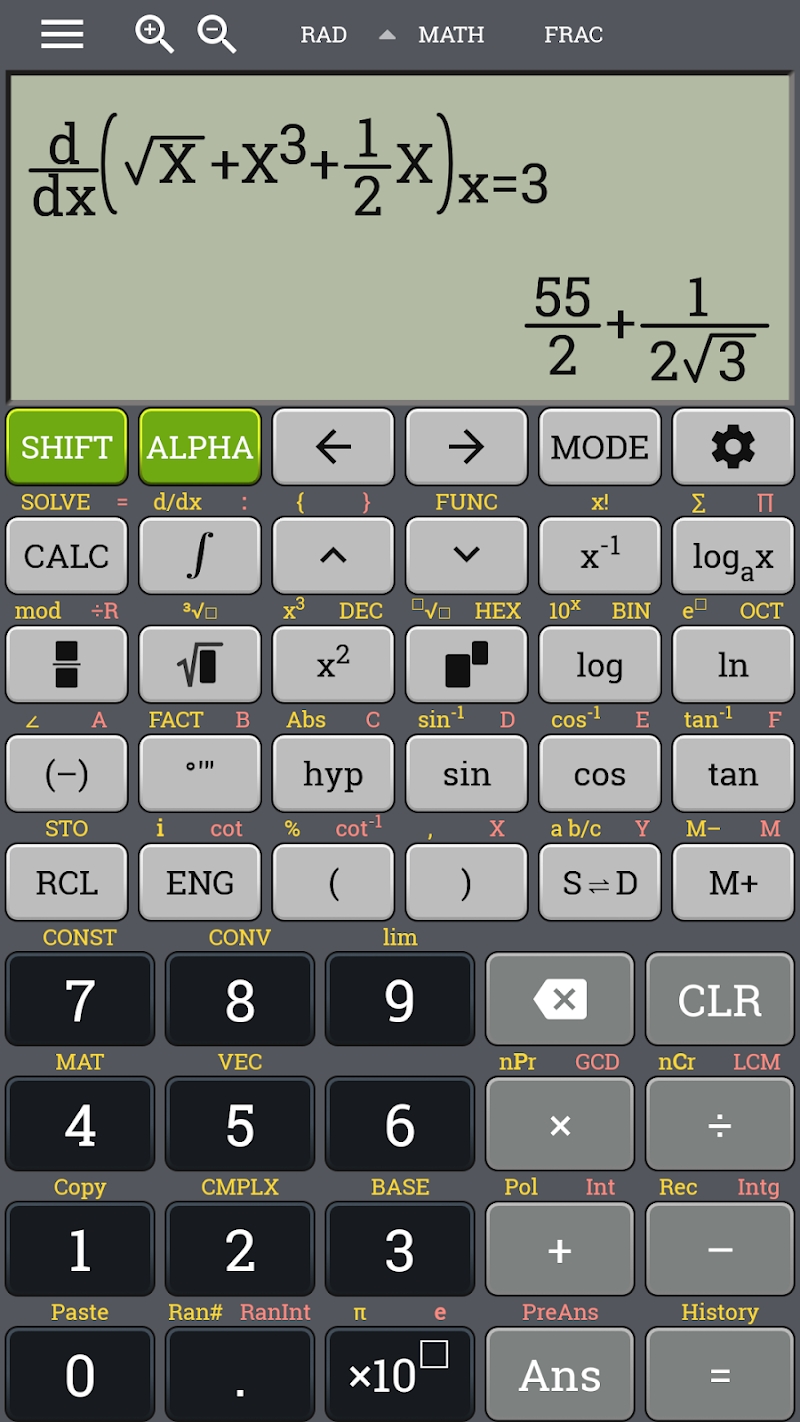 School scientific calculator fx 500 es plus 500 ms