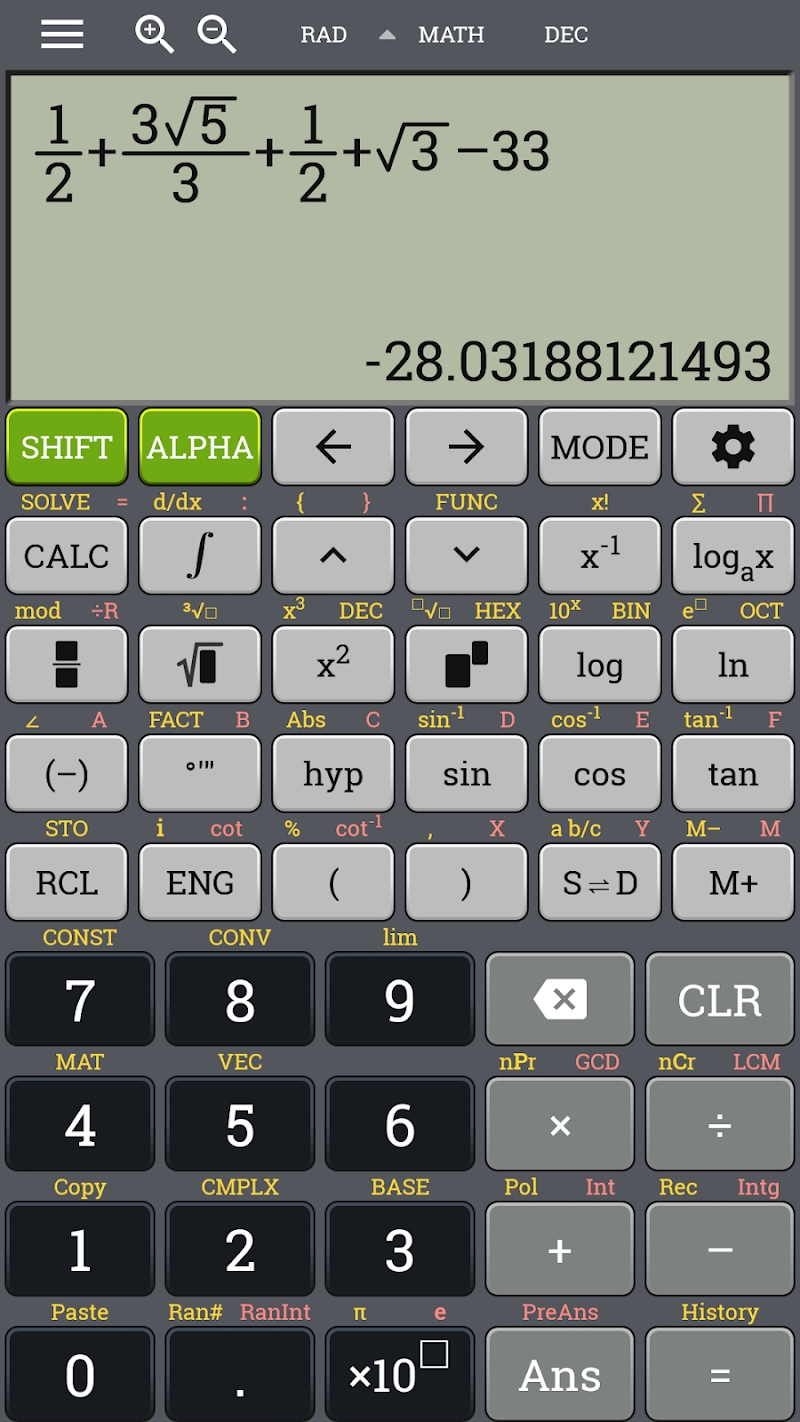 School scientific calculator fx 500 es plus 500 ms