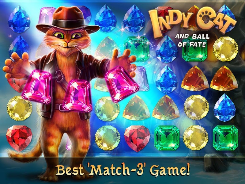 Indy Cat - Match 3 Puzzle Adventure