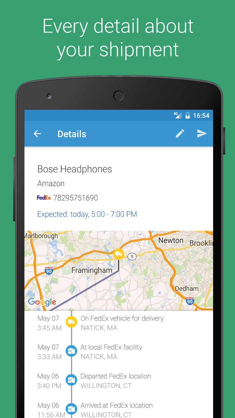 ParcelTrack - Package Tracker for Fedex, UPS, USPS