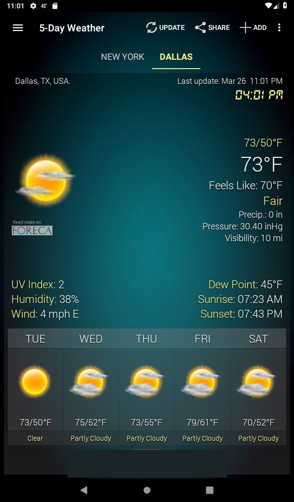 Weather & Clock Widget for Android Ad Free