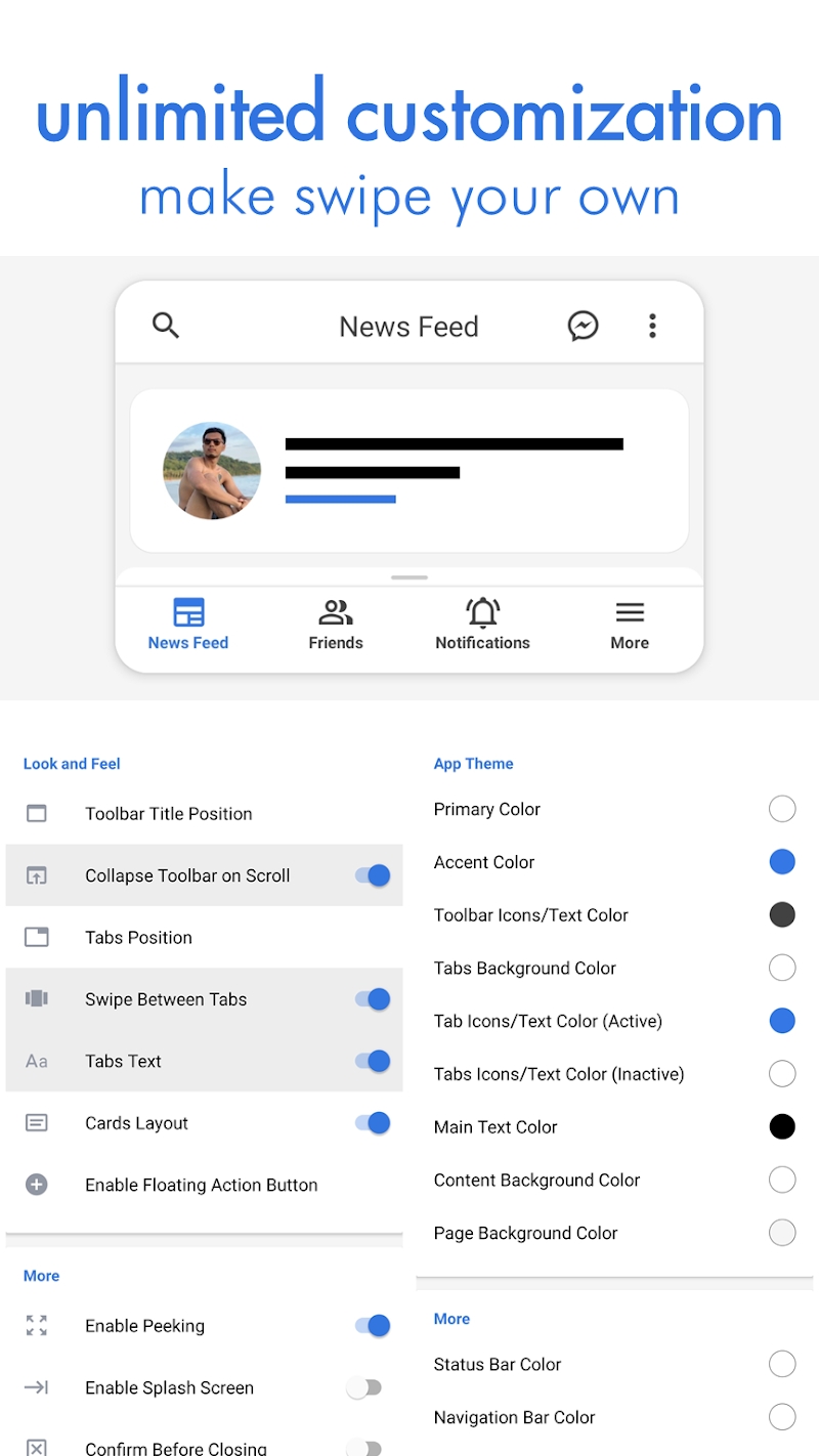Swipe Pro for Facebook