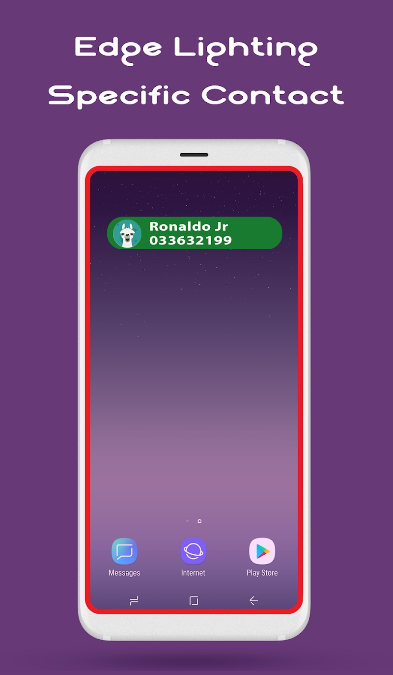 Edge Lighting : Notification, Rounded Corner