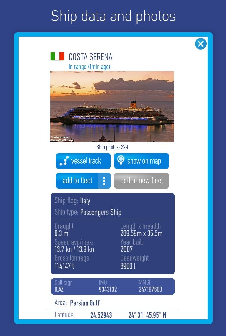 MarineTraffic ship positions