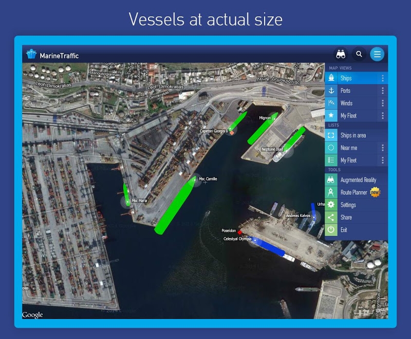 MarineTraffic ship positions