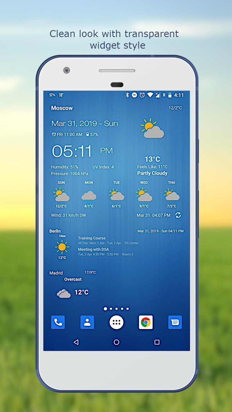 Weather & Clock Widget for Android Ad Free