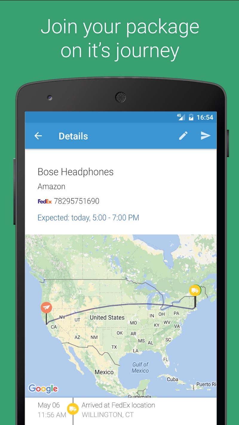 ParcelTrack - Package Tracker for Fedex, UPS, USPS