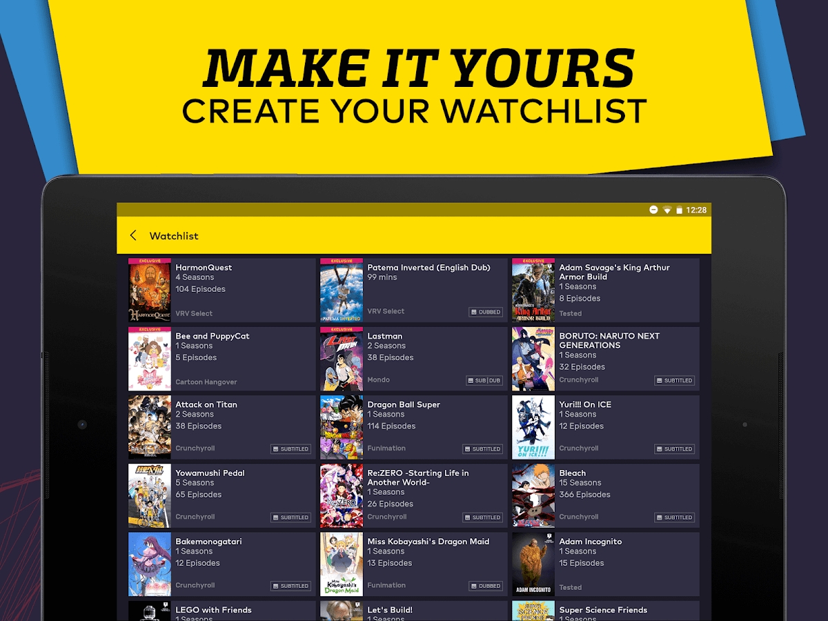 VRV: Anime, game videos & more