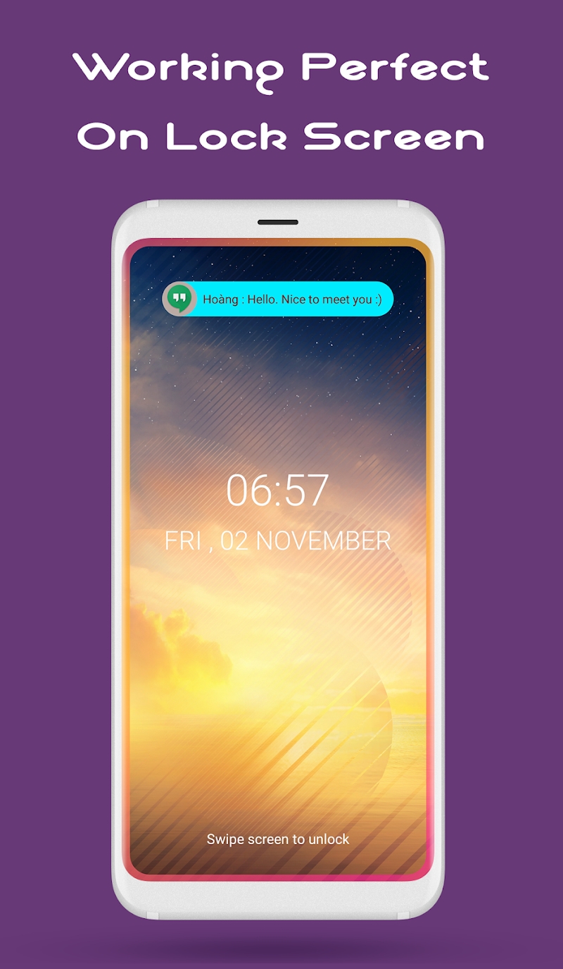 Edge Lighting : Notification, Rounded Corner