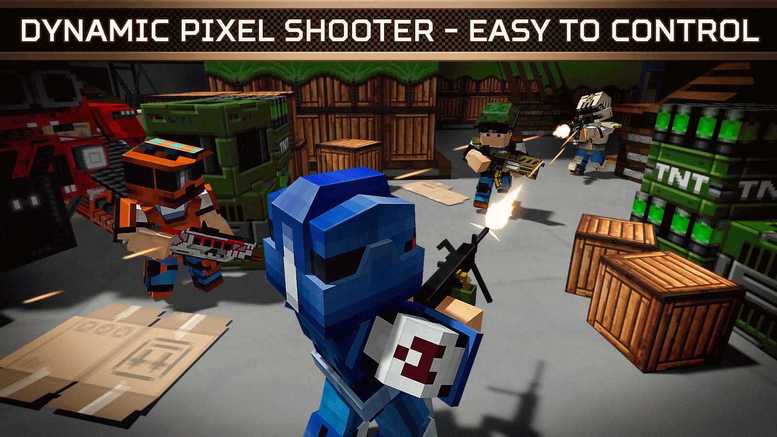 Blocky Cars Online fun shooter