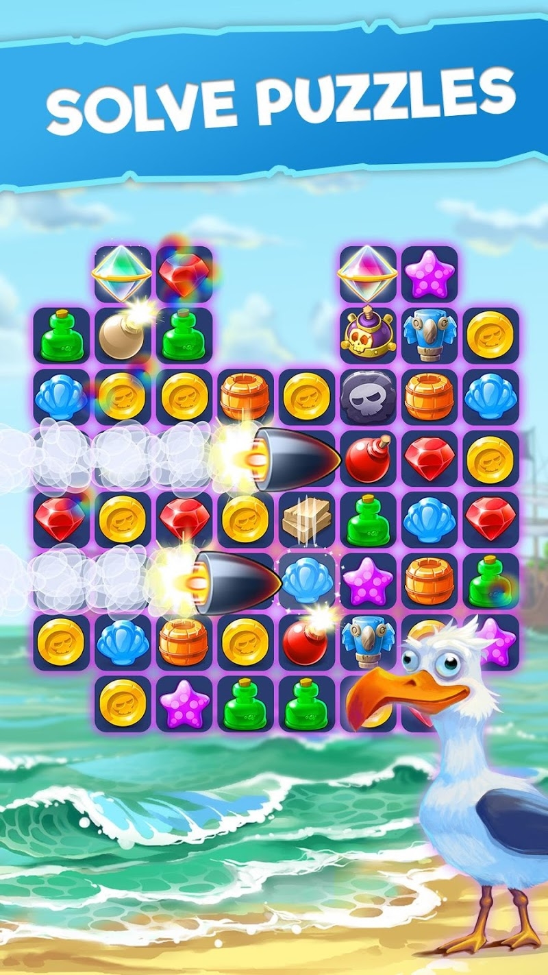 Pirates & Pearls - A Match 3 Pirate Puzzle Game