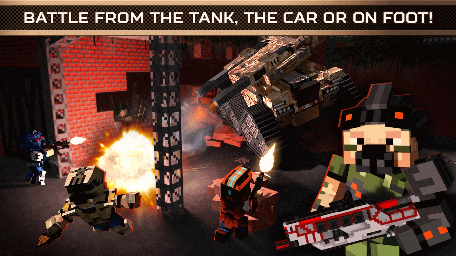 Blocky Cars Online fun shooter