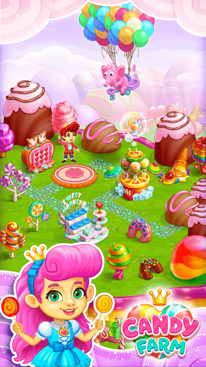 Candy Farm: Magic cake town & cookie dragon story