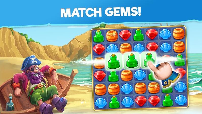 Pirates & Pearls - A Match 3 Pirate Puzzle Game