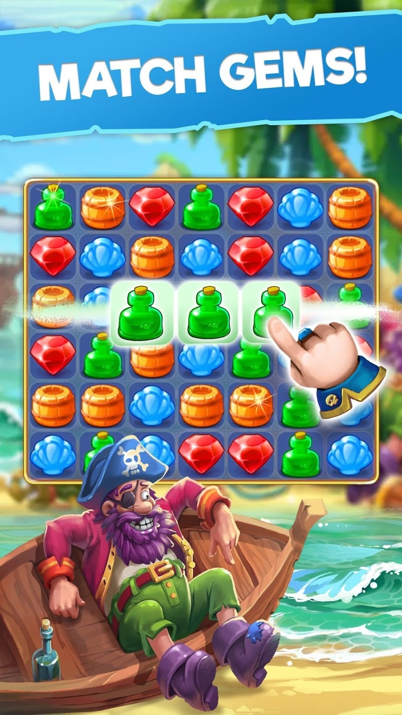 Pirates & Pearls - A Match 3 Pirate Puzzle Game