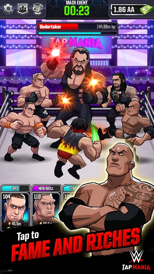 WWE Tap Mania: Get in the Ring in this Idle Tapper