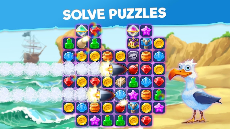 Pirates & Pearls - A Match 3 Pirate Puzzle Game