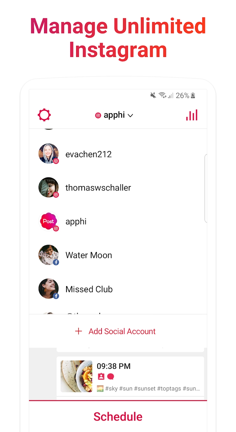 Apphi - Schedule Posts for Instagram