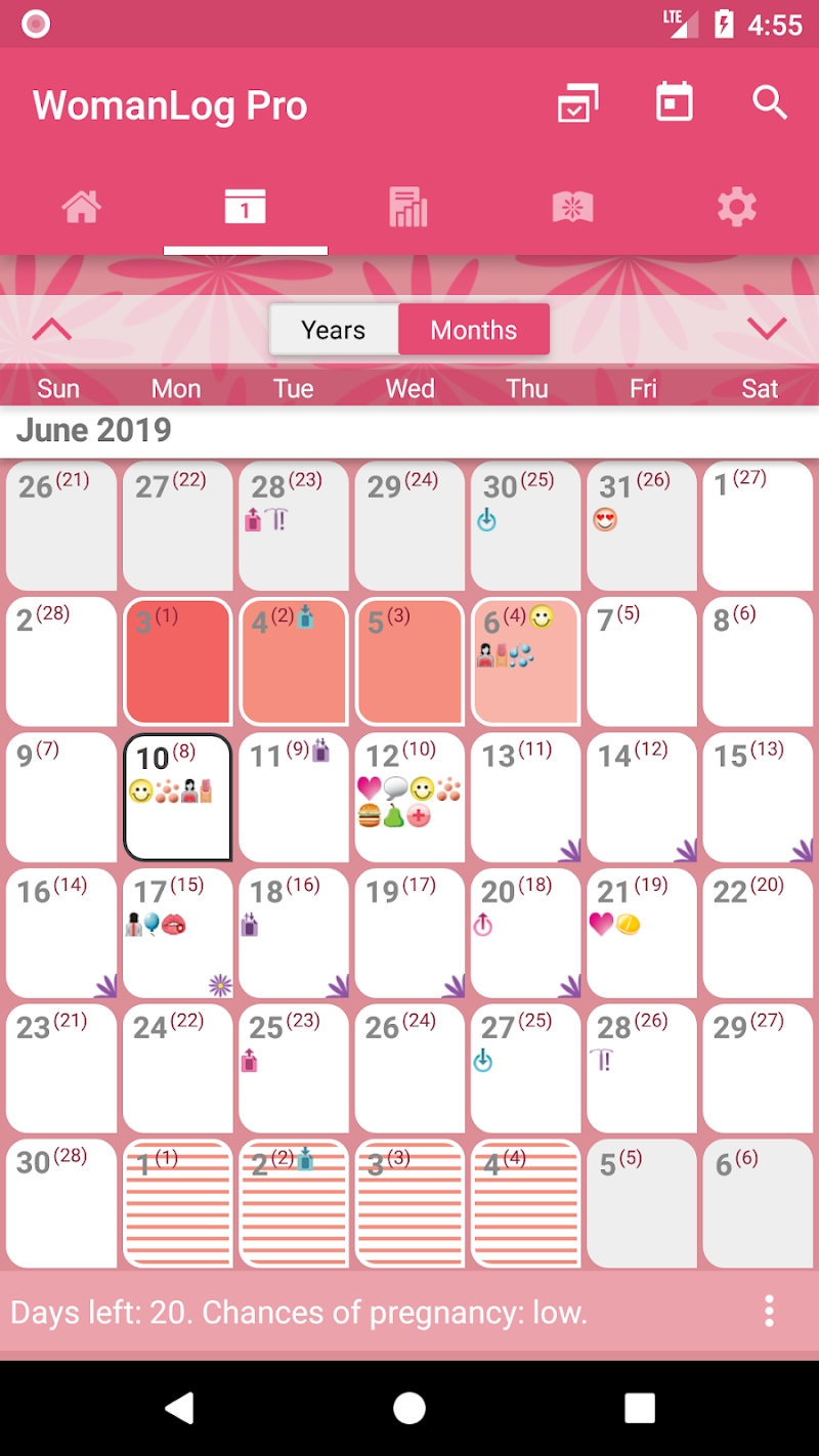 WomanLog Pro Calendar