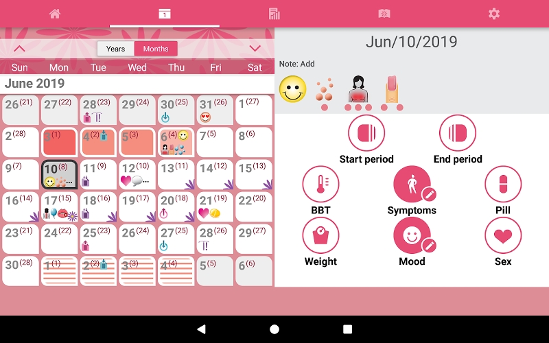 WomanLog Pro Calendar