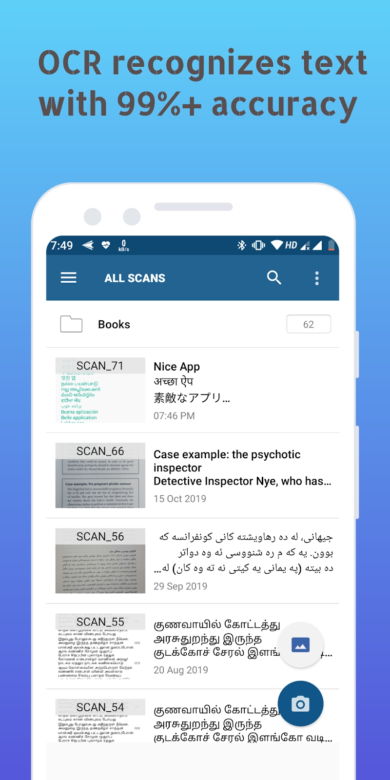 OCR Text Scanner  pro : Convert an image to text