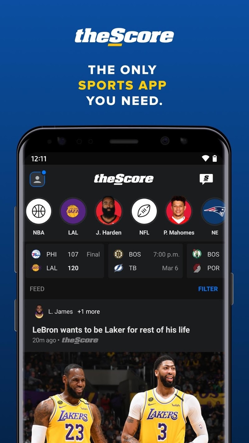 theScore: Live Sports Scores, News, Stats & Videos