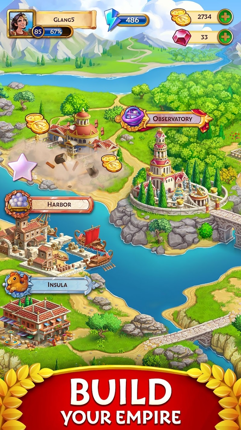 Jewels of Rome: Gems and Jewels Match-3 Puzzle