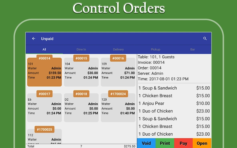Restaurant Point of Sale | Cash Register - W&O POS