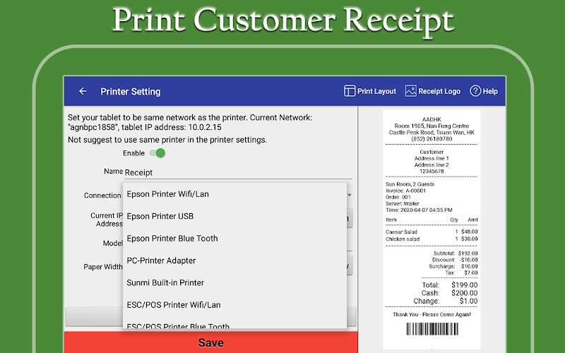 Restaurant Point of Sale | Cash Register - W&O POS