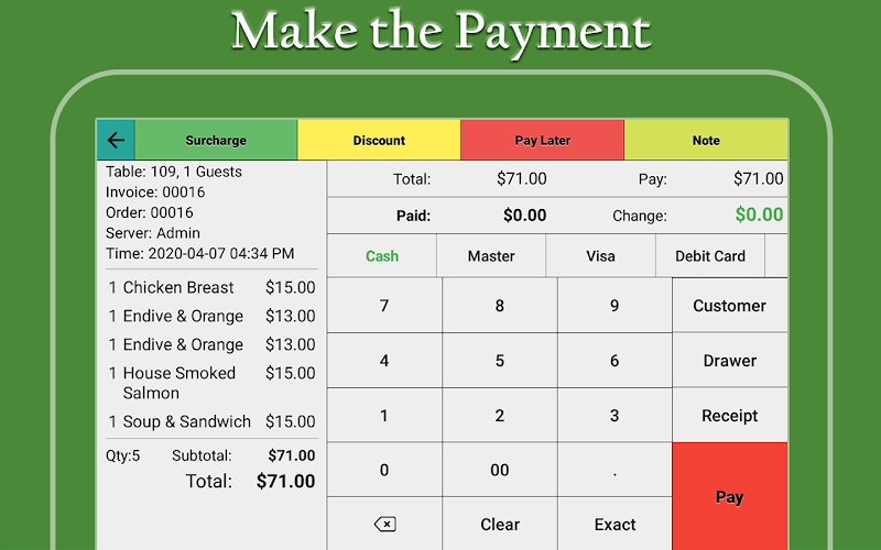Restaurant Point of Sale | Cash Register - W&O POS