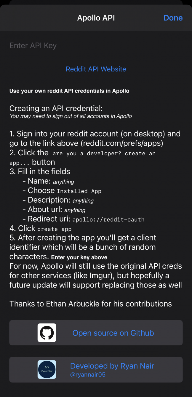 Apollo for Reddit (w/ApolloAPI)