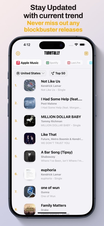 TuneTally: Music Charts Hack